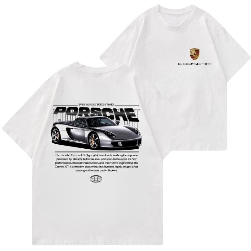 Porsche Carrera GT 2 side T-shirt, Hoodie, Sweater, Shirt For Men, for Women, Car Enthusiast Shirt, Car Clothing Classic Cotton Menswear