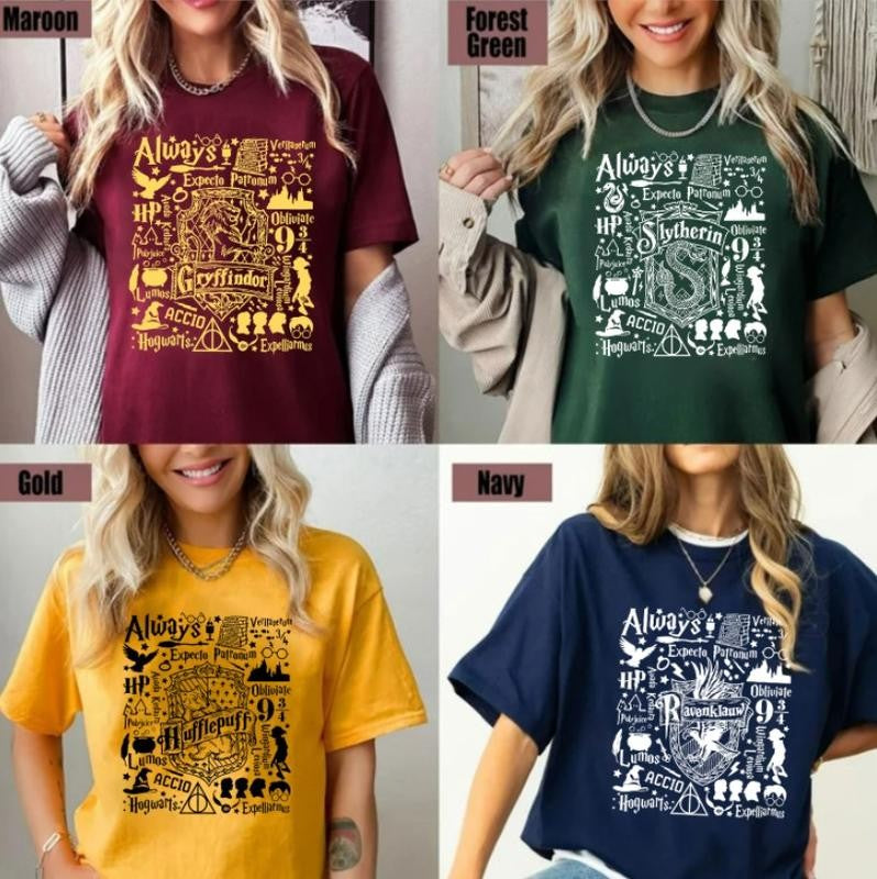 Vintage Hufflepuff T-shirt, Hogwarts Houses Tshirt, HP Wizard World Tee, HP Wizard School Shirt, Potterhead T-shirt Gift, Wizard Spells Shirt, Wizarding World Shirt, Expecto Patronum
