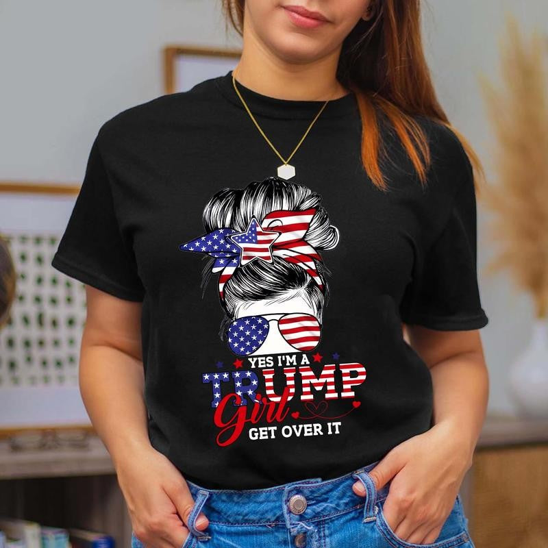 Trump Girl Get Over It Shirt, Trump Shirt Woman, Support Trump Sweatshirt, Maga Hoodie 2024, Election Shirt 2024