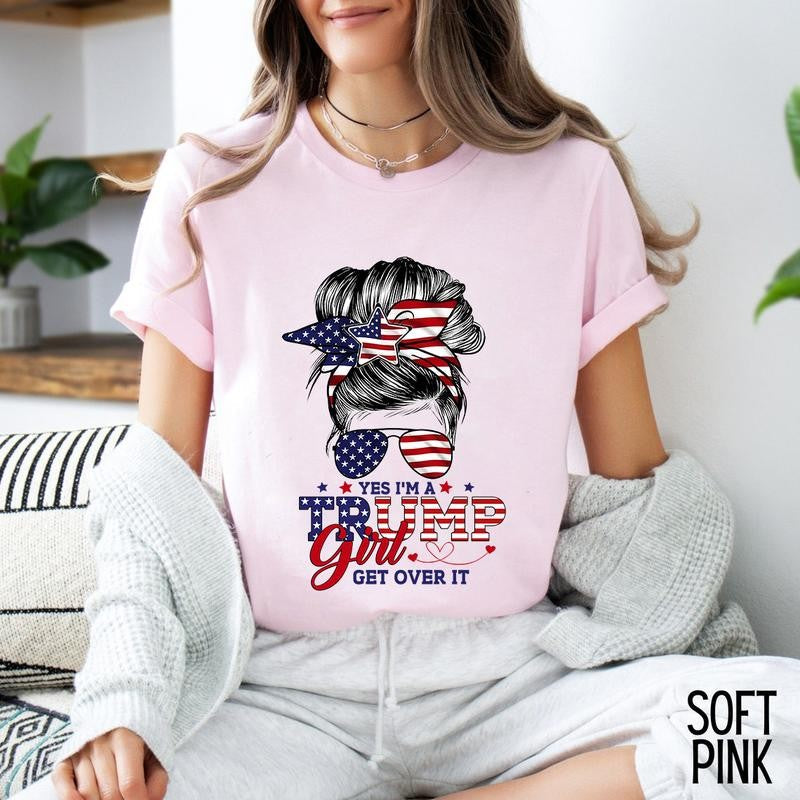 Trump Girl Get Over It Shirt, Trump Shirt Woman, Support Trump Sweatshirt, Maga Hoodie 2024, Election Shirt 2024