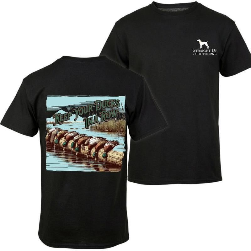 Duck hunting T-Shirt - Summer Outfits, Regular Fit Short Sleeve Crew Neck T-Shirt for Men, Casual Comfy Knitting Top for Summer