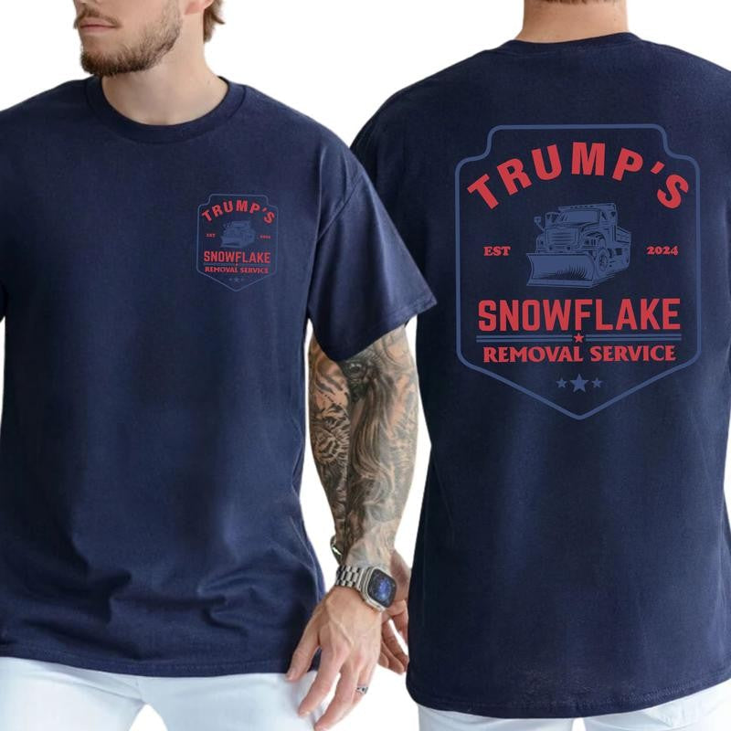 Trump T-shirt, Trumps EST 2024 Snowflake Removal Service Shirt, Full Color, For Men ,Gift For men, Casual.