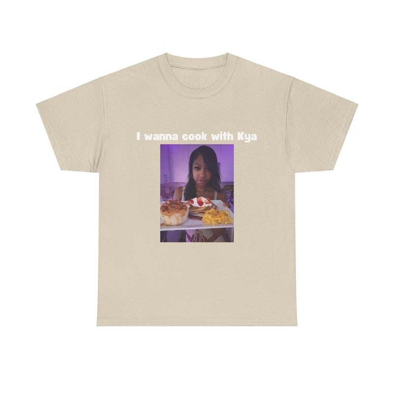 Cooking With Kya T-shirt - Funny Shirt, Meme Shirt, Trendy shirt, Cotton Classic Menswear Tee Casual Fabric Top Graphic