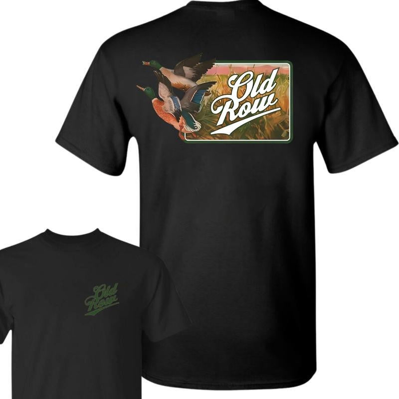 The Flying Duck Beer Pocket Cotton T-Shirt, Graphic Old Row Duck Hunting Unisex Shirt, Clothing For Men, For Women