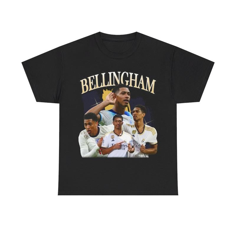 Jude Bellingham Classic Comfort Heavy Cotton Tee Casual Menswear Top Graphics Underwear Man Tshirt Streetwear Shortsleeve T-Shirt