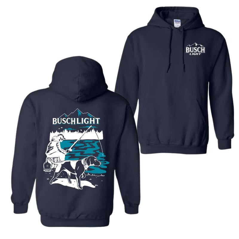 Busch Light Man's Best Fishing Companion 2-sided Hoodie, Busch Light Hoodie Full Color For Men And Women