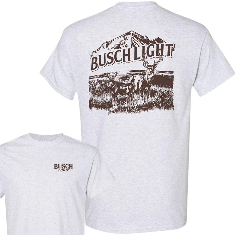 Busch Light Wildlife Deer 2-Sided T-Shirt, Summer T-Shirt, Unisex T-Shirt, For Men, For Women