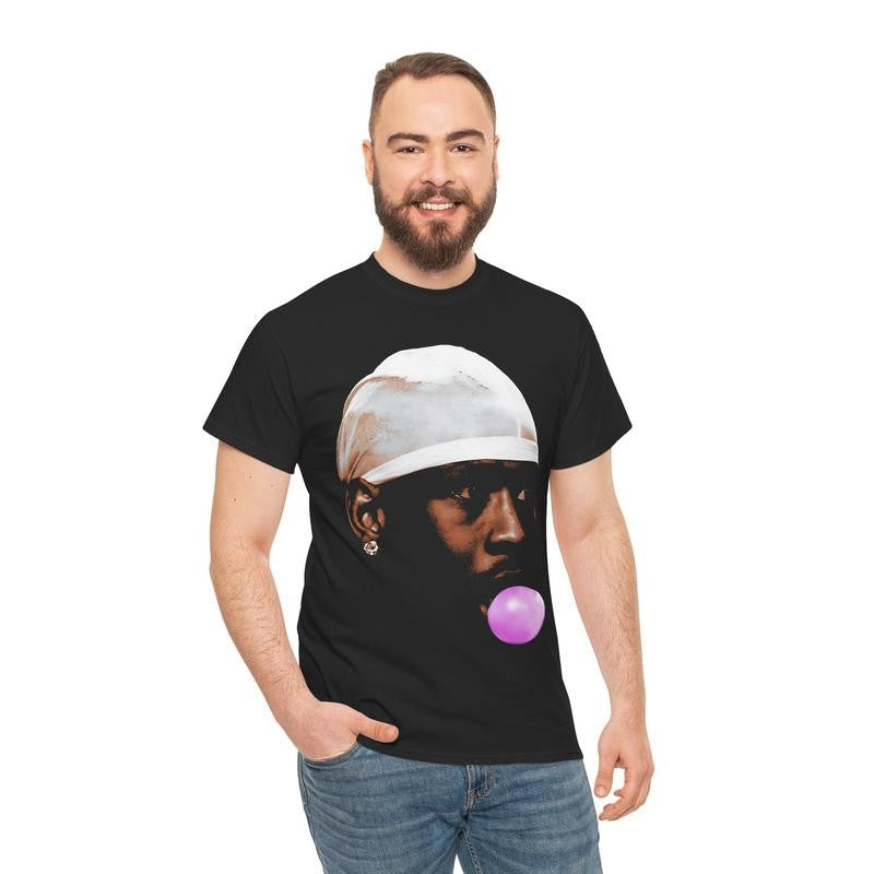 Mike Chewing Gum Retro Vintage 90s Styled Graphic T-Shirt Ball Fan Basketball Legend Tee Casual Classic Cotton Menswear Top