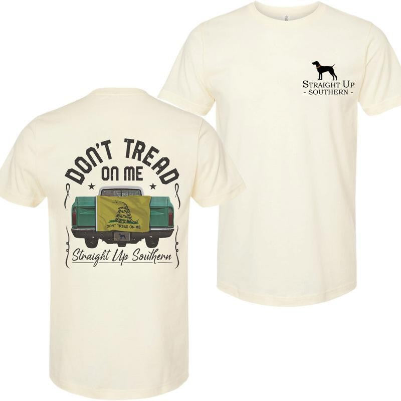 Tread Truck Flag T-Shirt - Summer Outfits, Regular Fit Short Sleeve Crew Neck T-Shirt for Men, Casual Comfy Knitting Top for Summer
