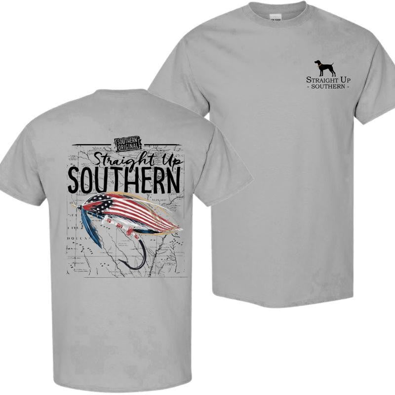 American Lure T-Shirt - Summer Outfits, Regular Fit Short Sleeve Crew Neck T-Shirt for Men, Casual Comfy Knitting Top for Summer