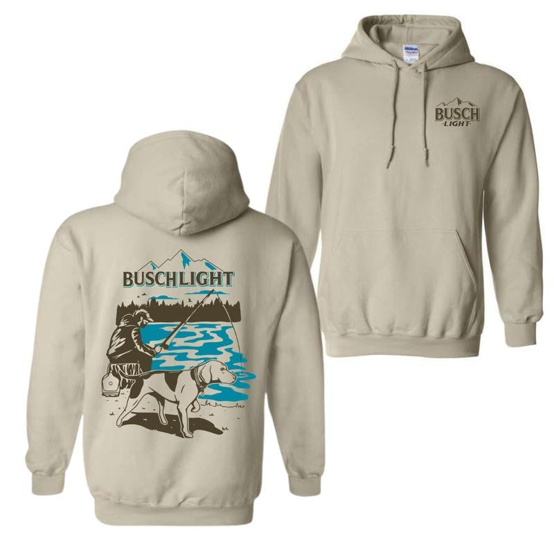 Busch Light Man's Best Fishing Companion 2-sided Hoodie, Busch Light Hoodie Full Color For Men And Women