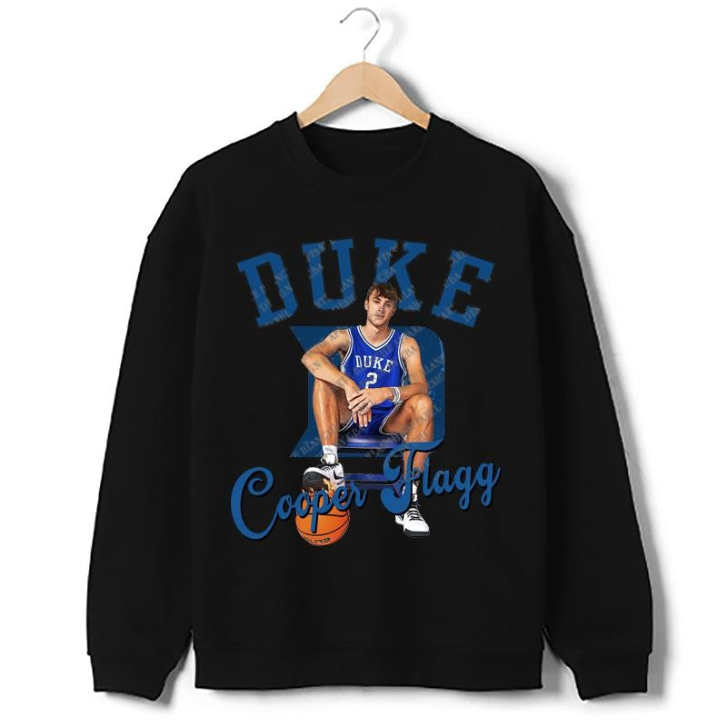 Cooper Flagg Rookie College Basketball Style Men T-Shirt Crewneck Cotton
