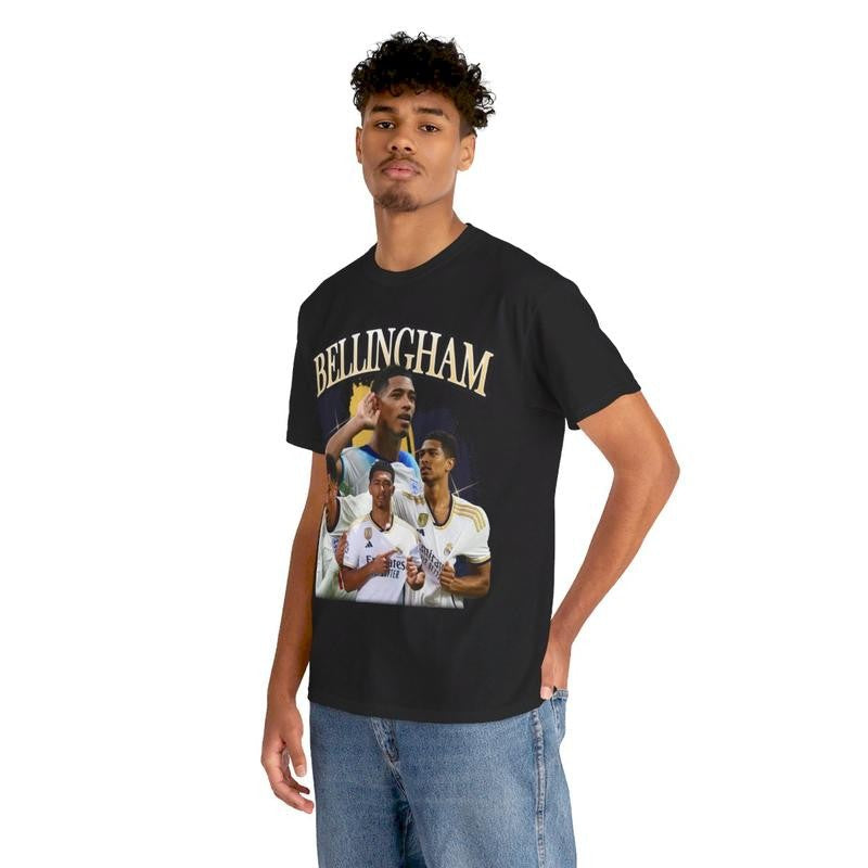 Jude Bellingham Classic Comfort Heavy Cotton Tee Casual Menswear Top Graphics Underwear Man Tshirt Streetwear Shortsleeve T-Shirt