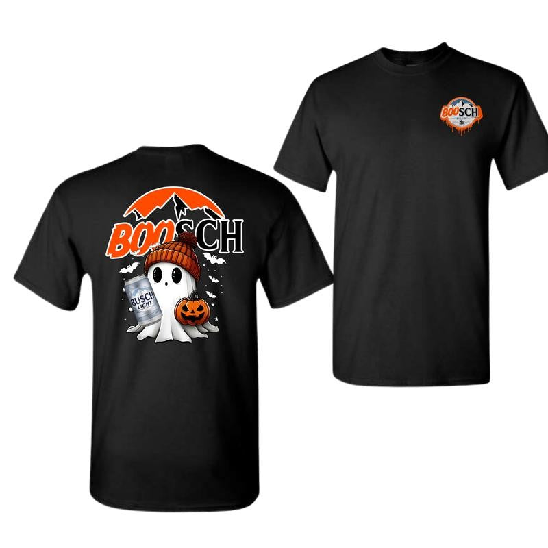 Boosch Light Cute Boo Ghost Halloween 2 Sided Unisex T-shirt Sweatshirt Hoodie for Men and Women, Halloween Cute Ghost Trendy Hoodie Casual Classic