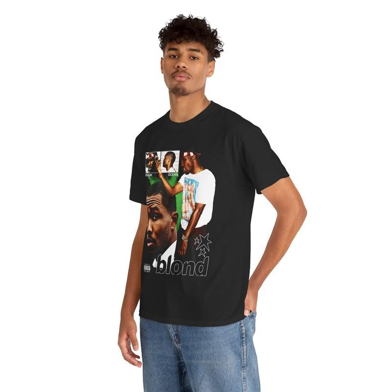 Frank Inspired Blond Vintage Graphic Tee Retro 90s RNB Styled Streetwear Shirt Cotton Menswear Top Tshirt Classic Casual