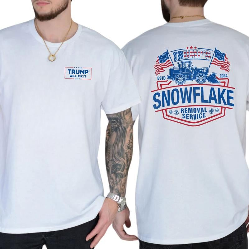 Trumps Snowflake 2024 Shirt, Snowflake Removal Service Shirt, Classic Cotton Top, Soft Fabric Shortsleeve Shirt