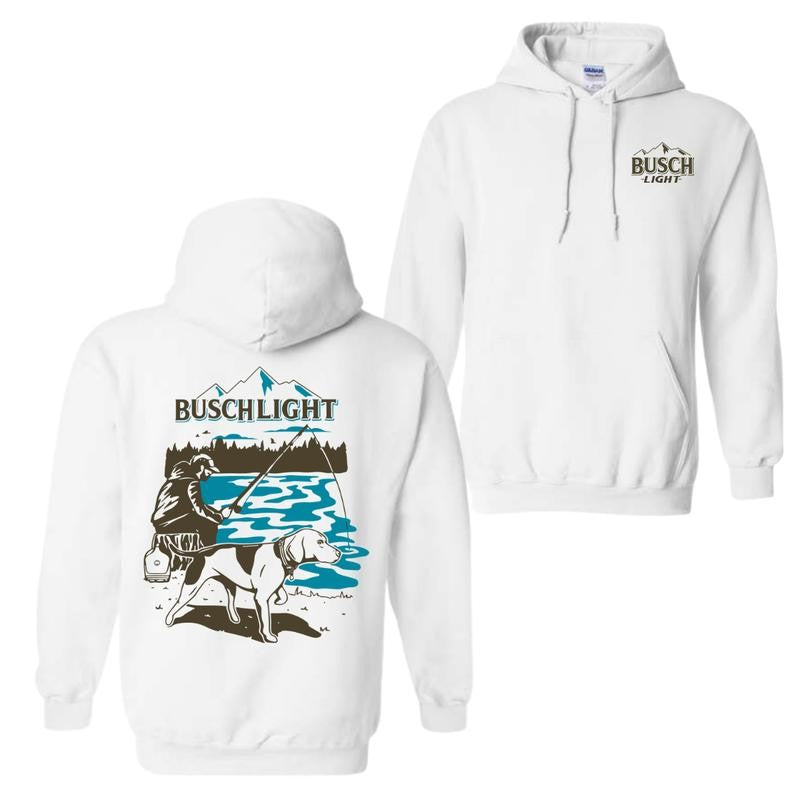 Busch Light Man's Best Fishing Companion 2-sided Hoodie, Busch Light Hoodie Full Color For Men And Women
