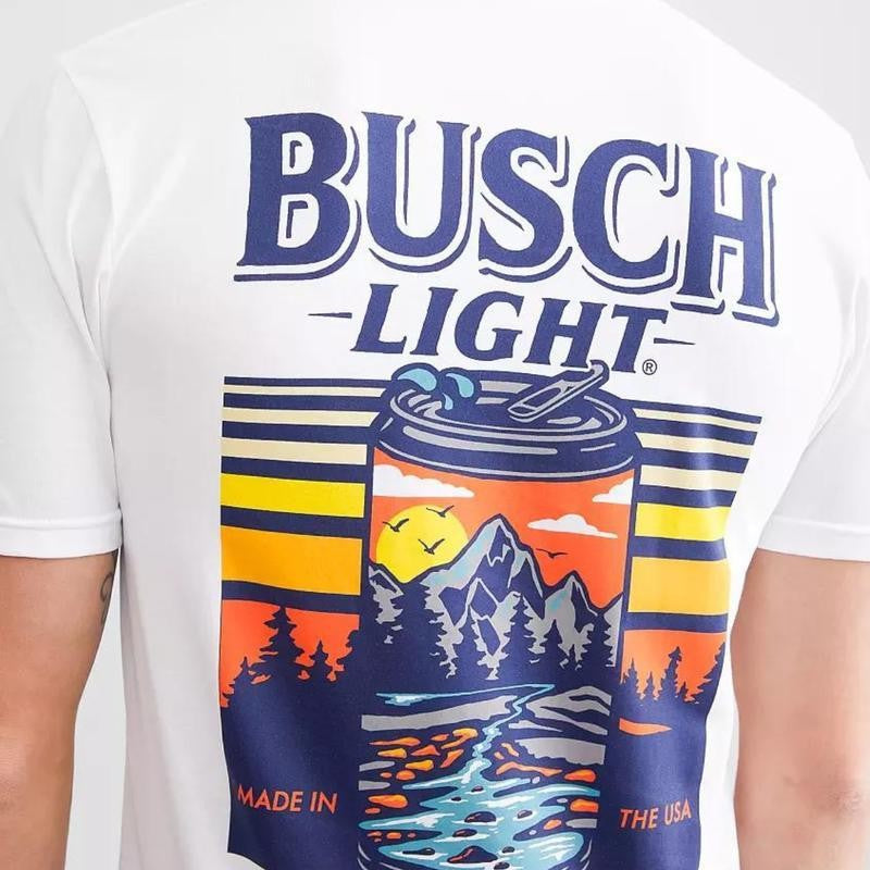 BUSCH LIGHT, BEER, Busch Light Can 2-sided T-shirt, Busch Light Dog Lover Mallar Duck Hunting T-shirt, Busch Light Beer Tshirt, Busch Light Beer Tshirt, Casual Graphic Round Neck T-shirt for Summer, Fashion for Daily Wear