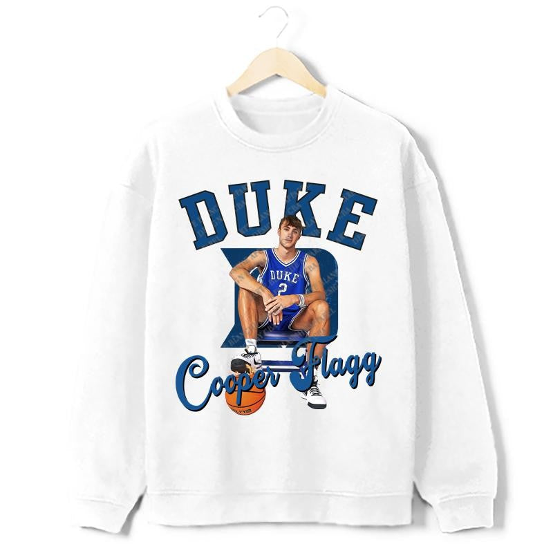 Cooper Flagg Rookie College Basketball Style Men T-Shirt Crewneck Cotton