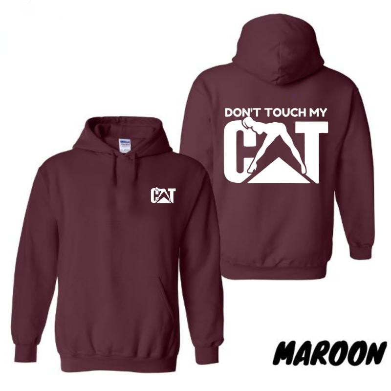 Cat With Womn Hoodie Unisex Classic Fabric Cotton T-shirt/Hoodie, Vintage for Men and Women, Unisex Vintage Crewneck