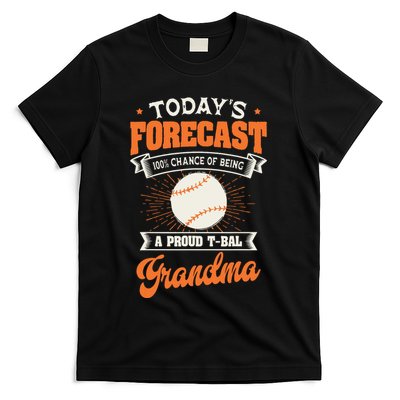 TeeBall Proud Grandma Teeball Player Sport Grandparents Day T-Shirt