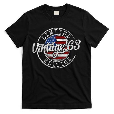 Vintage 1963 Flag Stamp 60th Birthday Gifts 60 Year Old T-Shirt
