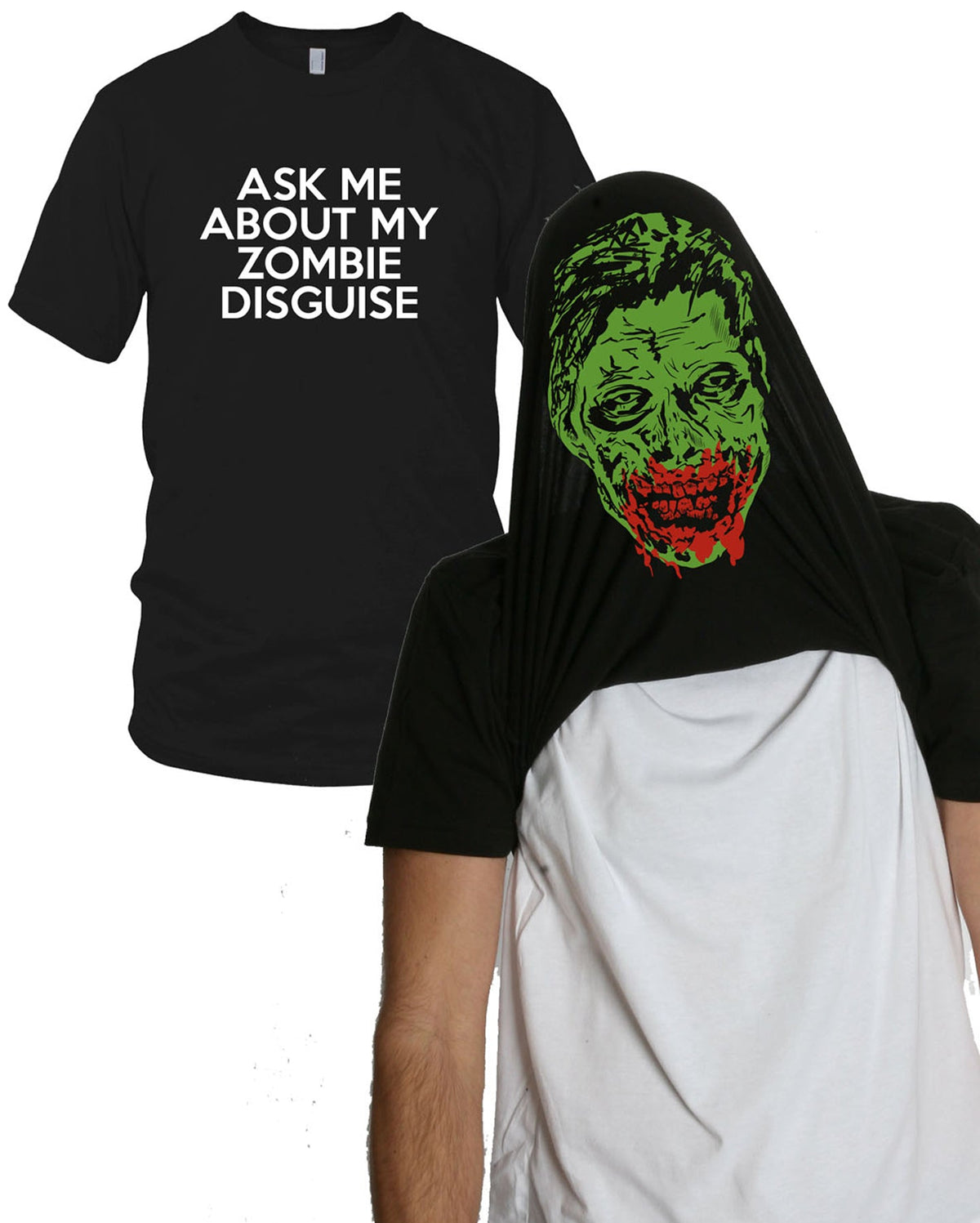 Ask Me About My Zombie Disguise Flip Men's T Shirt